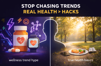 an image comparing hype trends and real health hacks